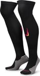 Nike Chelsea FC 2024/25 Strike Third Soccer Chaussettes hautes au genou Noir/Fireberry HM0310-010, XS