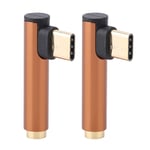 Crisis 2Pcs Usb Type-C Plug To 3.5Mm External Jack Connector Adapter, Plug and Play Audio Adapter, for Headphone for Earphone(copper)