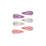 PRINCESSE Lili - Lot de 6 Mini Pinces Clic Clacs Colorés - Cheveux Courts ou Fins - Bijoux de Cheveux - Coloris & Motifs Aléatoires