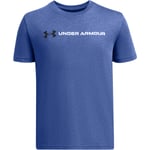 Under Armour Logo Wordmark Trenings T-skjorte Barn - Blå - str. 164 - 176