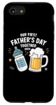 Coque pour iPhone SE (2020) / 7 / 8 Notre première fête des pères ensemble 2024 Funny New Dad Men