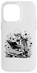 iPhone 14 Pro Max Skeleton Reading Book Floral Wisdom Funny Book Lover Case