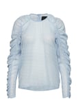 Birgitte Herskind Puff Blouse Blus Långärmad Blå [Color: POWDER BLUE ][Sex: Women ][Sizes: 34,36,38,40,42 ]