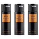 David Beckham Deodorant Body Spray Mens Bold Instinct 150ml Bottle Pack Of 3