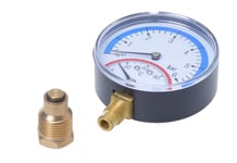 Aqbau Thermo-Manometer 80 MM Radial 0-6 BAR 1/4 " - 1/2 "