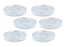 Lot de 6 Dessous de Verre pour Bougies, Ronds, Transparents, Dimensions H x Ø env. 1,5 x 10 cm