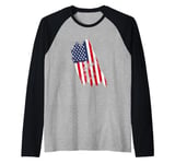 Best American Flag Stunt Scooter Designs Men Women Riders Raglan Baseball Tee