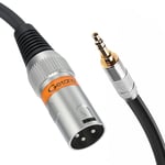 6.35 To Xlr ¬ Cable De Microphone Jack St¿¿R¿¿O 6,35 Mm Vers Xlr, Cable De Connexion Xlr 3 Broches Quart De Pouce, Compatible Avec Les Haut-Parleurs, Les Consoles Audio