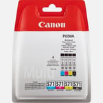 CANON Pack de 4 cartouches d'encre CLI-571 Noir/Cyan/Magenta/Jaune