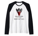 Raisin' Hell With The Hippies & The Cowboys Raglan Baseball Tee