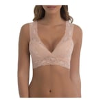 Wonderbra Sexy Plunge Bralette Wire Free Padded Lace Bra Size XL Pink