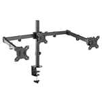 RICOO Support PC 3 écrans TS6911 Orientable Inclinable Moniteur 13-26 Pouces (33-66cm) Fix ation de Bureau Pince de Table VESA