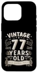 Coque pour iPhone 16 Pro Vintage Legend 77 Years Old Limited Edition Men Women Bday