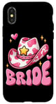 Coque pour iPhone X/XS Chapeau de cowgirl mariée thème rodéo western