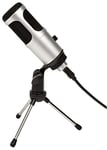 Citronic | USB Podcasting Microphone with Volume Control Supplied with Stand Perfect for Podcast, Streamers & Recording