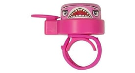 Sonnette de velo enfants  requin rose  crazy safety  coloree  facile a utiliser