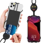 Laniere Tour De Cou De Telephone Portable En Silicone, Cordon Collier Taille Universelle Pour Smartphone Iphone 11 Pro Max Xr Xs Max X 8 7 Plus Samsung Galaxy S10 S9 S8 Note 9 Pixe[Sma071897]