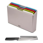 Joseph Folio Chopping Board Set with Storage case and Free Knife, Assorted color