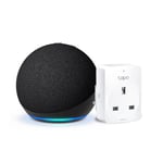 Echo Dot (5th generation) | Charcoal + TP-Link Tapo P110M Smart Plug with Energy Monitoring, Works with Alexa - Smart Home Starter Kit