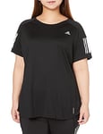 adidas Women OWN THE RUN TEE T-shirt - Black, Size 4X