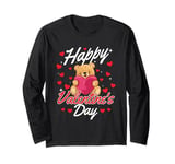 Happy Valentine's Day - Cute Teddy Bear Long Sleeve T-Shirt