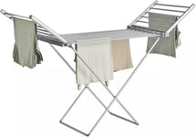 NEW! Electric Extendable Heated Folding Clothes Horse Airer Dryer Heated Wings