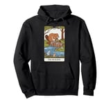 Fun Tarot Card The Builder Beaver Building Spiritual Reader Pullover Hoodie