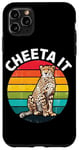 Coque pour iPhone 11 Pro Max Cheeta It Graphique Fast Cheetah Wildlife Runner