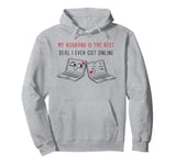 Laptops in Love: Online Couples Valentine Soulmates Women's Pullover Hoodie