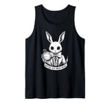 Alice in Wonderland - We're All Mad Here Rabbit Hatter Quote Tank Top