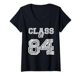 Womens Reunion Retro Class of 84 for 1984 Alumni V-Neck T-Shirt