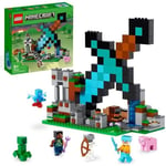 LEGO Minecraft 21244 Sword Outpost Creeper, skelett, leksak och minifigurer för barn Flerfärgad