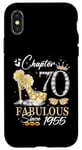 Coque pour iPhone X/XS Womens Chapter 70 Fabulous Since 1955 70th Birthday Queen