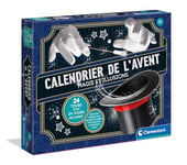 Clementoni - Calendrier de l'Avent Magicien - Thème Magie & Illusions 24 Jours : 24 Tours différents - Inclus Manuel illustré - Jeux Éducatif pour Enfant - Dès 7 Ans