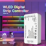 WLED-remsa styrning LED-lampor över 100 dynamiska belysningslägen DIY WiFi APP-kontroll 800 IC RGB R