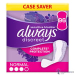 4x Always Discreet Panty Liners - Pack of 24 - For Light Bladder Weakness