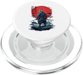 Chat samouraï japonais esthétique à l'encre Ninja PopSockets PopGrip pour MagSafe