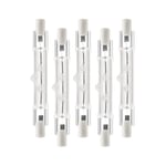 5-pack R7s 118mm 300w 230v, R7s halogenlinjär glödlampa, dimbar halogenlampa för byggnadsarbeten