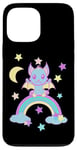 Coque pour iPhone 13 Pro Max Chauve-souris pour Halloween - Arc-en-ciel - Pour enfant