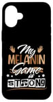 Coque pour iPhone 16 Plus Melanin Game Black Queen Afro Women Black History Month Girl