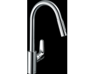 Mitigeur de cuisine HANSGROHE Focus M41 , avec douchette extractible 2 jets chromé - 31815000