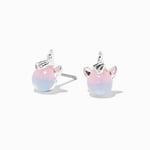 Claire's Blue & Pink Glow In The Dark Unicorn Stud Earrings