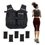 Mobiclinic®, Gilet Lesté, 20KG, Veste Lestée, Ajustable, Résistant, Tissu Oxford 600D, Poids Inclus, Bandes Réfléchissantes, Respirant, Gilet Lesté Pour l'entraînement Physique, Iron20