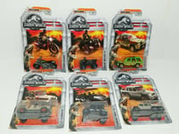 6 Jurassic Park World OFFICIAL Vehicles Jeep Kawasaki Triumph Mercedes Matchbox