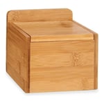 Saltkar med lock Brun Bambu (14 x 9 x 11,5 cm)