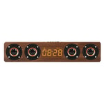 SATIOK Wooden Clock Wireless Bluetooth Speaker, Multi-function Card Computer TV Audio, with LED Clock Display, Support Hands-free Calling, TF Card USB Playback, 3.5MM Audio Input, FM Radio