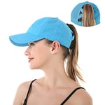 YAMEE Casquette de Baseball Femme Homme Casquette été Mixte Casquette de Sport Anti UV Casquette de Queue de Cheval pour Running Golf Cyclisme Randonnée(Tour de tête : 57-58 cm)