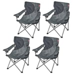 4x Chaise de Camping Avec Porte-Bouteille Pliante Pêcheur Du Directeur