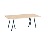 HAY Loop Stand matbord 92,5x200 cm Deep blue-clear lacq. oak