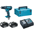 Makita DHP482RTJ 18v Cordless LXT Combi Drill 2 x 5.0ah Batteries & Charger